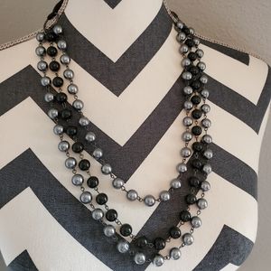 Grey & black necklace